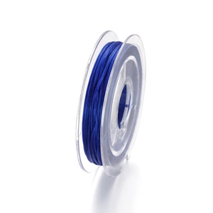 Roll of blue 0.8mm elastic crystal string for DIY beaded jewelry and craft projects