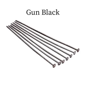Μεταλλικές καρφίτσες T-pin σε χρώμα gun black για κατασκευή χειροποίητων κοσμημάτων