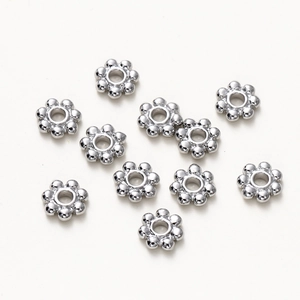 Distanziatori a fiore da 6mm in lega per la creazione di collane e gioielli fai da te
