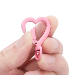 Chiusura a cuore rosa con anello rotante per gioielli fai da te e portachiavi creativi