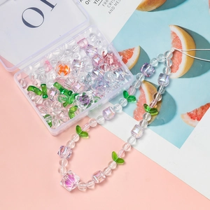 Handgemaakte Tulp DIY Telefoonhanger Materiaal Kit Met Acryl Kralen En Polyester Koord Creatieve Sieraden Maken Voor Dames