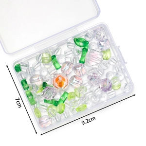 Afmetingen opbergdoos 9,2x7cm voor tulp thema DIY acryl kralen knutselpakket set