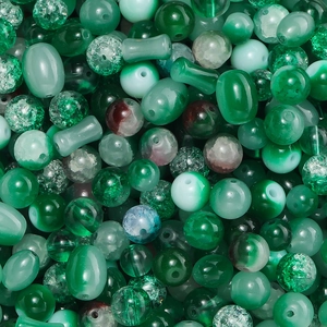 Ensemble de Perles de Verre Craquelées et Breloques en Alliage pour Fabrication de Bijoux DIY Perles Dégradées Colorées pour Bracelets Colliers Accessoires d'Artisanat