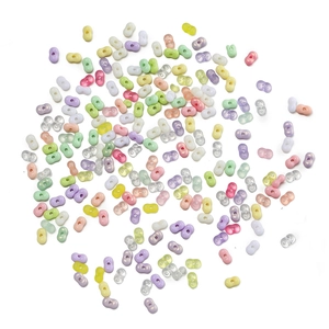 4mm colorful macaron peanut acrylic beads with pearlescent finish for DIY jewelry