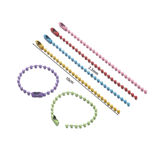 Gekleurde 2,3mm gelakte metalen kralenketting voor DIY sieraden en tasaccessoires 10cm