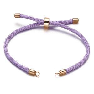 Verstelbare paarse Milaanse koordarmband met gouden sluiting voor DIY sieraden maken