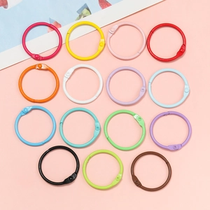 Anneaux de Reliure Métal Colorés 30mm Fer Peint Anneaux de Livre Pour Feuilles Mobiles DIY Porte-clés Fournitures Bureau