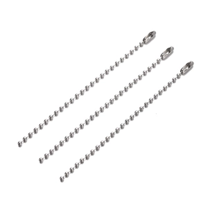 Drie zilveren metalen kogelkettingen van 2,4 mm met sluitingen voor DIY sieraden maken