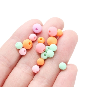 Matte Acrylperlen in Pastellfarben für DIY-Schmuckherstellung im Macaron-Farbmix