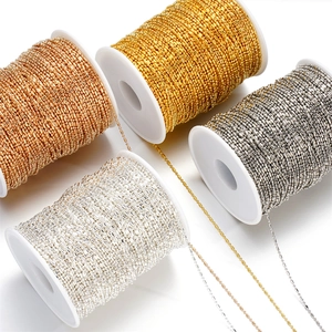 Iron Ball Bead Tube Chain DIY Jewelry Making Findings Necklace Bracelet Tassel Accessory Bulk Pack For Handicraft Supplies