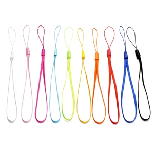 Colorful nylon wrist straps in ten assorted colors for mobile phones and cameras