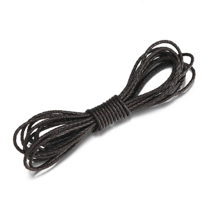 Close-up of tight weave texture on dark brown braided genuine leather cord roll