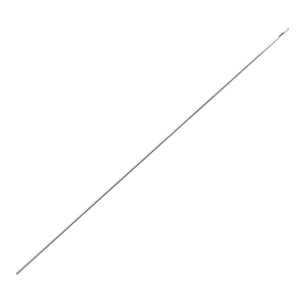 Macro shot of stainless steel beading needle for DIY jewelry making and threading