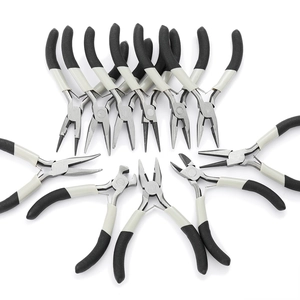 Juego detallado de alicates para joyería de 5 pulgadas con mangos ergonómicos bicolores