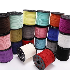 Vibrant 3mm faux suede cord spools in multiple colors for DIY jewelry making and crafts