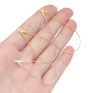 Minimalistische waterdruppel oorbellen haken in goud en zilver voor DIY sieraden maken