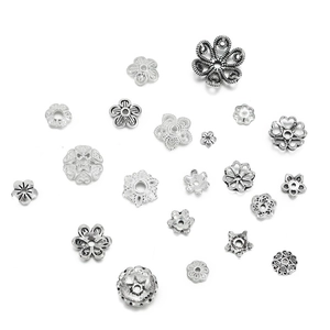 Verschiedene 925er Silber Blüten Perlenkappen für DIY Schmuckherstellung und Armbänder