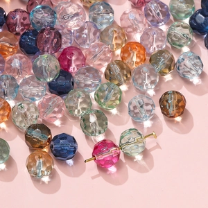 10mm faceted glass gradient mermaid crystal wheel beads for DIY jewelry making