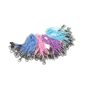 Bunte Handy-Lanyards aus Nylon mit silbernen Karabinerverschlüssen und stabilen Metallringen