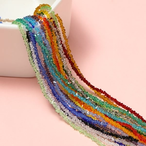 Dettaglio di perle di cristallo sfaccettato da 2mm per la creazione di gioielli