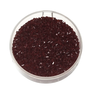 Macro di perline di vetro sfaccettate rosso vino da 2mm per creazione gioielli fai da te