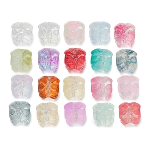 Colorful 11.5mm translucent lion-shaped glass beads for DIY jewelry making and crafts
