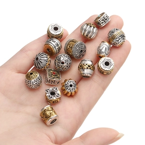 Tibetan style silver and gold mixed alloy beads with lucky clouds for DIY jewelry making