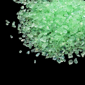 Éclats de verre cristal vert clair irisé pour le nail art et décoration artisanale DIY