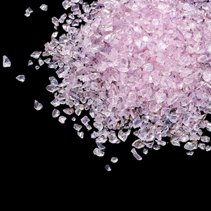 Macro de fragments de verre cristal lavande irisé pour décoration d'ongles et loisirs
