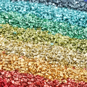 Pierres de verre AB irrégulières colorées pour bricolage et micro-paysage décoratif