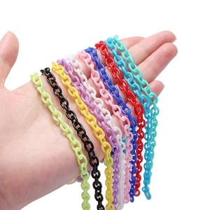 Handheld colorful acrylic chain links set for DIY glasses cords and jewelry accessories