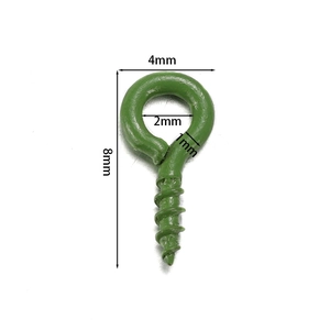 Tornillos de ojo verdes de 4x8mm para creación de joyas y manualidades de bricolaje
