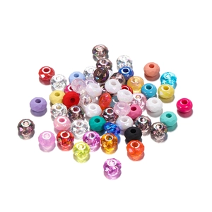 Perles en acrylique et cristal colorées de 14mm pour bijoux et accessoires DIY