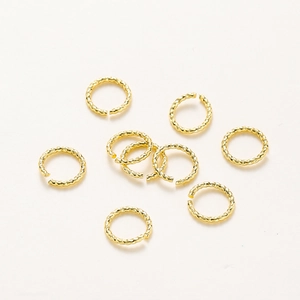 Anneaux de jonction ouverts torsadés plaqués or 18 carats pour bijoux DIY et bracelets