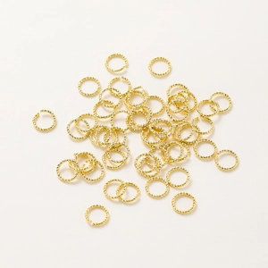 Anneaux de Saut Ouverts Corde Torsadée Plaqué Or Cuivre Texture Spirale DIY Fournitures Bijoux Collier Bracelet Accessoire