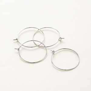 Componentes para pendientes de aro en cobre chapado en oro de 18K para crear joyas DIY