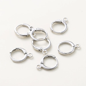 Boucles d'oreilles créoles géométriques minimalistes plaquées or 14K pour la création DIY