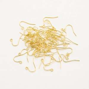 DIY Copper Earring Hooks French Fish Hook Ear Wire With Loop Findings For Jewelry Making Minimalist Handmade Earring Accessories