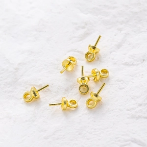 14K vergulde S925 zilveren parelhangers met pin voor het maken van handgemaakte sieraden