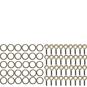Vue détaillée d'anneaux et de pitons à vis en bronze pour la création de bijoux DIY