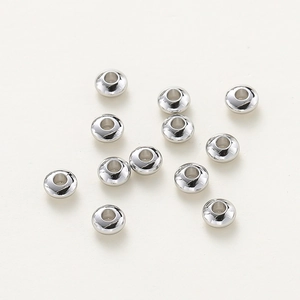 Mirror polished silver flat rondelle beads for DIY jewelry and bracelet making