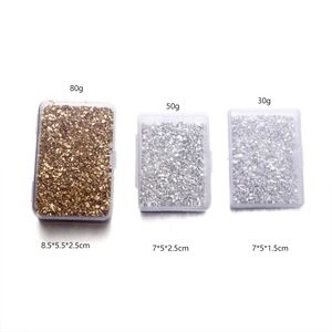 Irregular DIY glass crushed stones set for resin art and nail decoration in three sizes