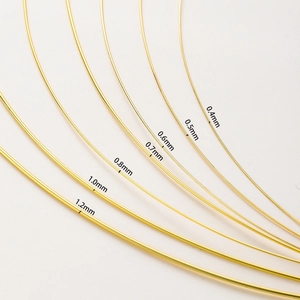 14K gold filled copper jewelry wire for DIY beading in 7 sizes from 0.4mm to 1.2mm