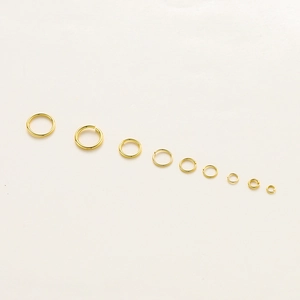 Λεπτομερής σύγκριση μεγεθών για επιχρυσωμένους κρίκους 14K για κατασκευή κοσμημάτων