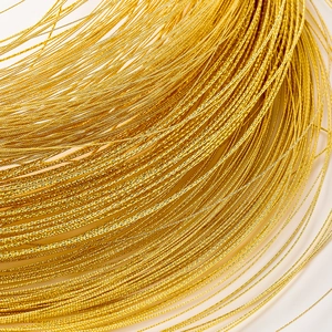 Macro di filo ritorto placcato oro 14K con trama a spirale per creazione gioielli