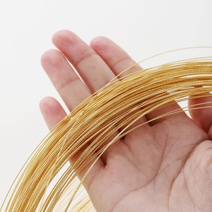Filo di Rame Intrecciato Placcato Oro Vero 14K 18K per Accessori Creazione Gioielli Fai-da-te Bracciale Collana Cordino Decorativo
