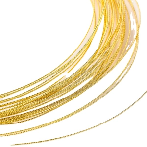 Filo metallico intrecciato placcato oro 18K per gioielli fai-da-te con lucentezza