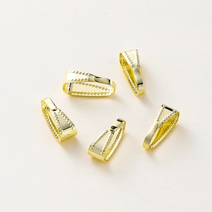 Detail van 14K vergulde hangerclips met kralenrand voor het maken van sieraden