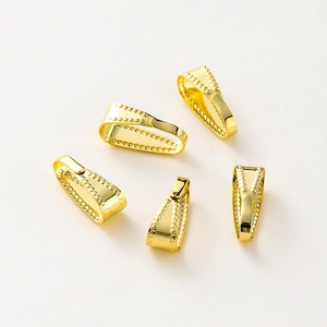 Detail van 14K vergulde hanger sluitingen met kralenrand voor sieraden maken