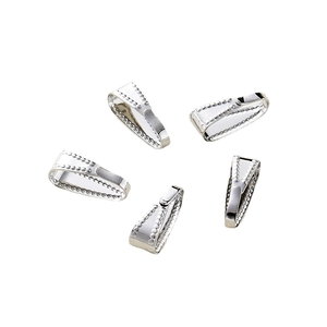 Vijf zilveren knijpcollierlussen met korrelrand voor DIY-sieraden maken accessoires